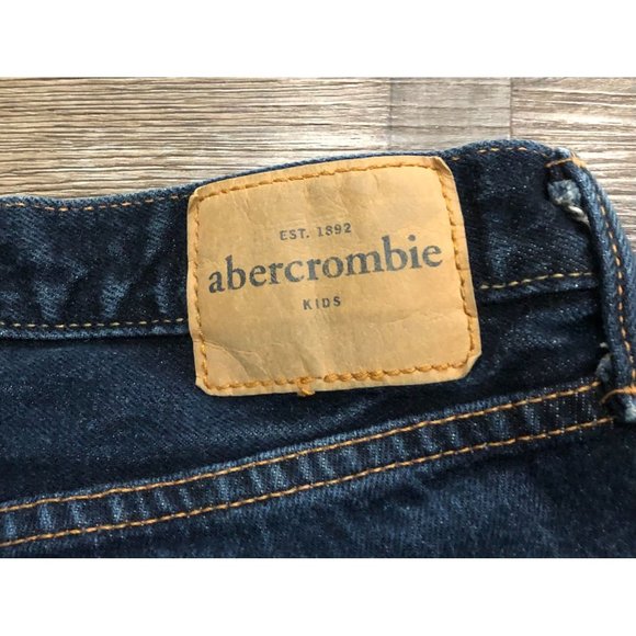 Abercombie & Fitch Kids Size 16 Slim Dark Wash Blue Jeans - Picture 3 of 6